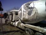 Cement truck Rollover