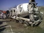 Cement truck Rollover